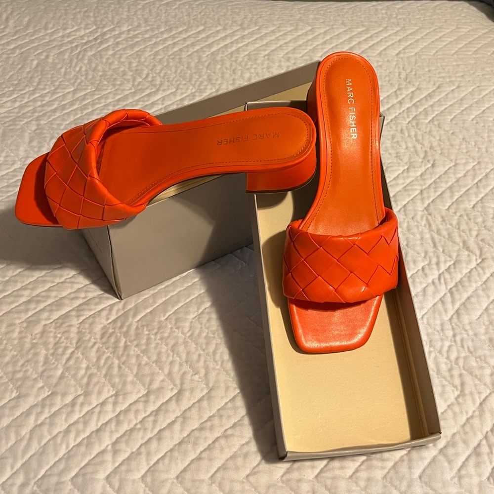Bright Orange Marc Fisher sandals